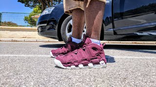 nike air more uptempo maroon