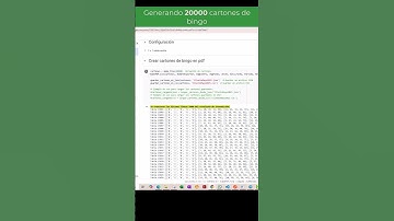 ¡¡Generando 20000 cartones de bingo en segundos!! #python #bingo #bingogames #python