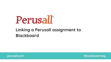 Linking a Perusall assignment to Blackboard