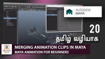 Maya Animation for Beginners | Merging Animation Clips in Maya | Lesson 20/21 | Tamil Tutorial