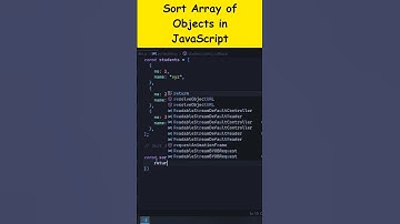 SORT ARRAY OF OBJECTS IN JAVASCRIPT 🔥 #javascript #shorts #tricks #programming #coding