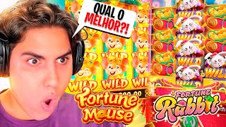 JOGUEI HOJE 200 GIROS NO FORTUNE RABBIT E FORTUNE MOUSE JUNTOS E NÃO ESPERAVA POR ISSO!!!