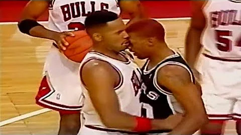Dennis Rodman Headbutts Stacey King, King Retaliat...