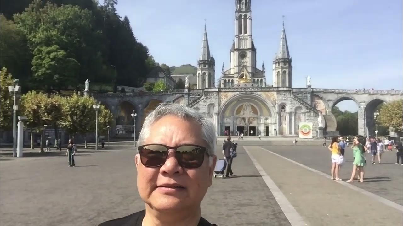 Floating head 😊visiting Sanctuary of Our Lady of Lourdes France hope 