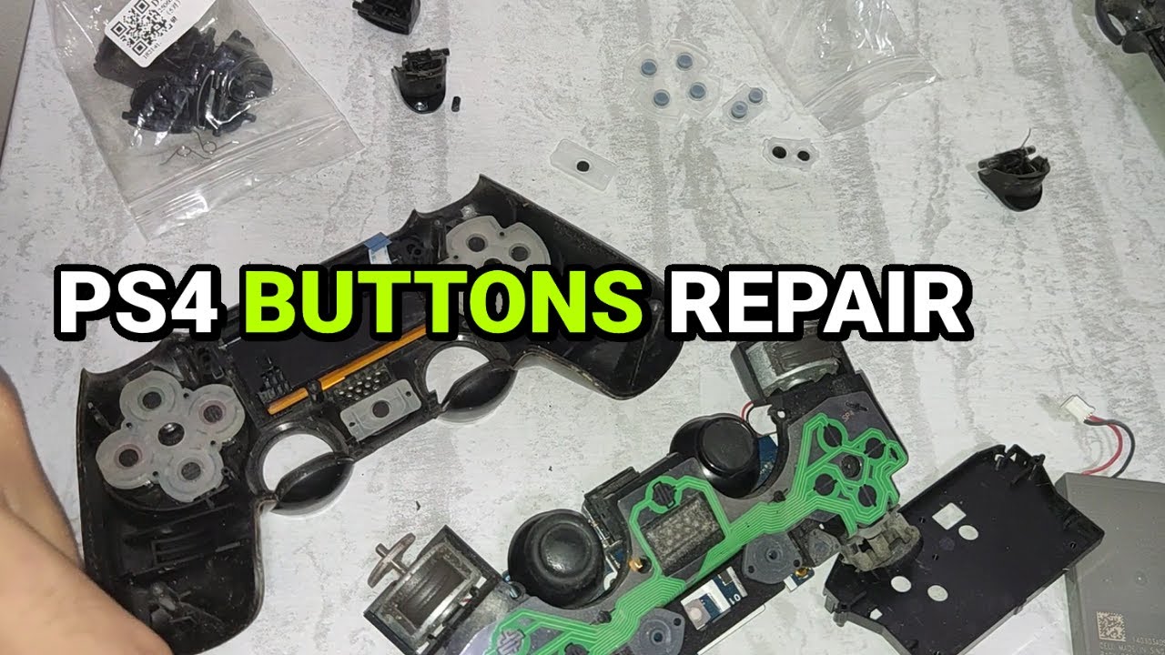 How To Replace PS4 Rubber Buttons and L2 R2 Trigger Buttons - YouTube