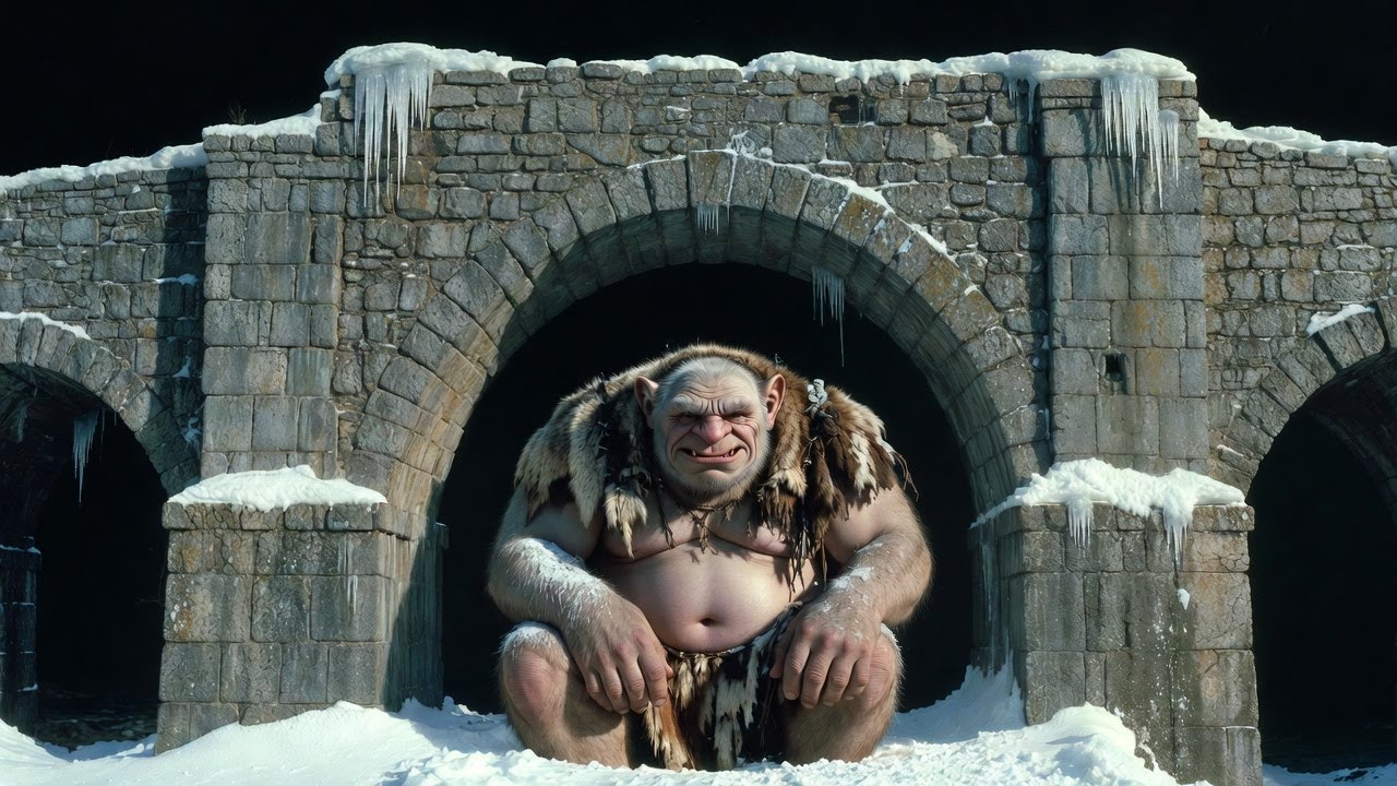 Stone Bridge at Night (Hidden Troll) | Calm Medieval Fantasy Ambient (1 Hour) | Sleep • Study • DnD