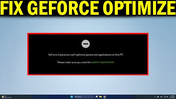 How To Fix GeForce Can