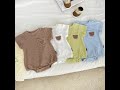 海外輸入子供服&おもちゃのセレクトショップLITTLE BEAN     くまさん半袖ロンパース　4colors