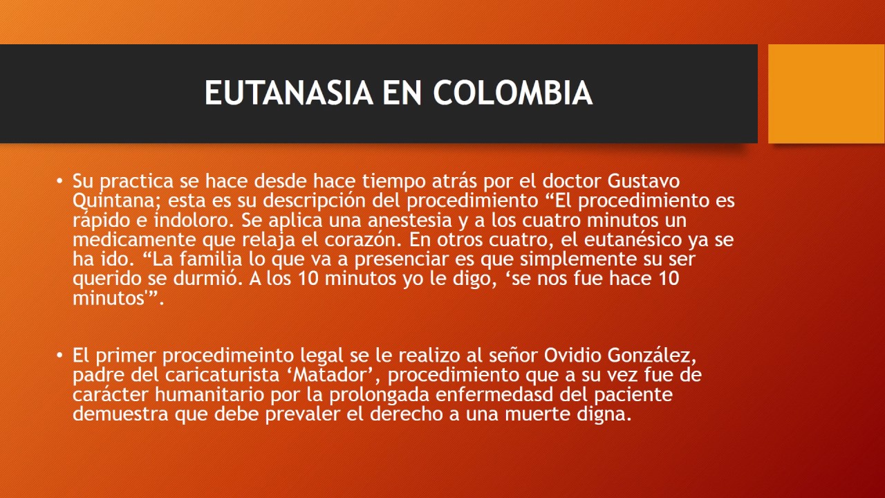 LA EUTANASIA EN COLOMBIA - YouTube