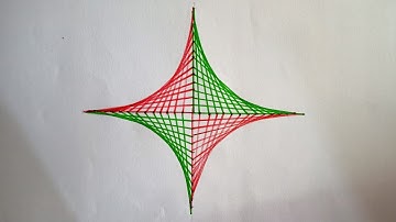 How to draw parabolic curves using straight lines | parabolic curves | simple