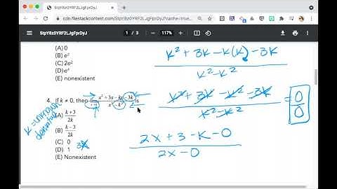 CM Multiple Choice Unit 1 (Limits and Continuity - AP CALCULUS)