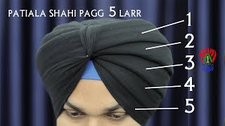 Cover Cut Hair Head | 5 Larr Patiala Shahi Pagg | 5 Layers Patiala Shahi Turban