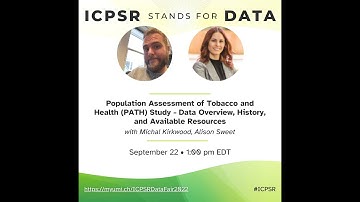 Population Assessment of Tobacco and Health (PATH) Study - Data, History, and Available Resources