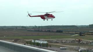 Mil Mi-8 helicopter airlifting deflectors near Kecskemét, Hungary