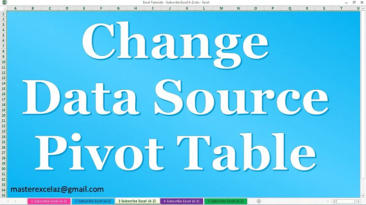 How to Change Data Source in Pivot Table in MS Excel 2016