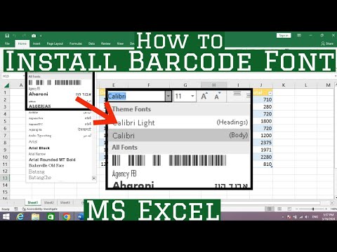 How to Install Barcode Font in MS Excel | How to Download Barcode Font for MS Excel | Barcode Font