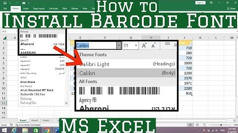 How to Install Barcode Font in MS Excel | How to Download Barcode Font for MS Excel | Bar code Font