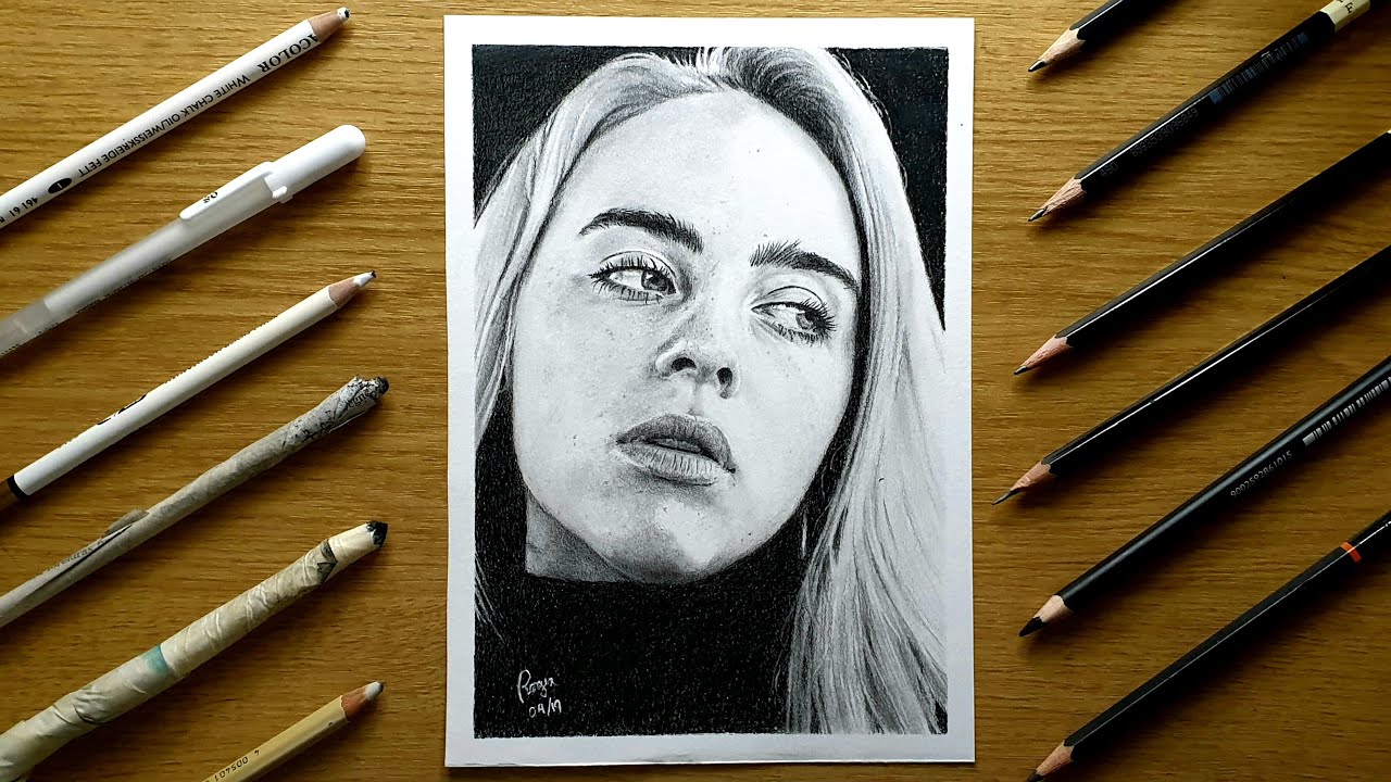 BILLIE EILISH colored pencil drawing  BillieEilish Amino