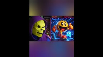 A.I. Pac Man Madness! #aiart #80s #nostalgia #shorts #pacman #skeletor