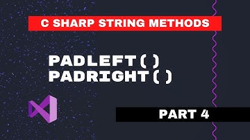 C Sharp String Methods | PadLeft( ) and PadRight( ) | VS2019 | Code Screens