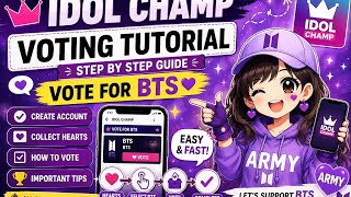 How to Vote for BTS on IDOL CHAMP 2026 💜 Complete Step-by-Step Voting Tutorial #BTS  #IDOLCHAMP