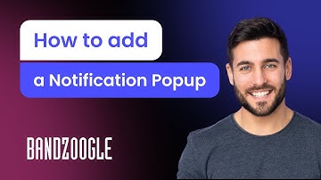 How to add a Notification Pop-up to Bandzoogle
