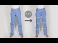 How to Make DIY Frayed Patchwork Panel Jeans