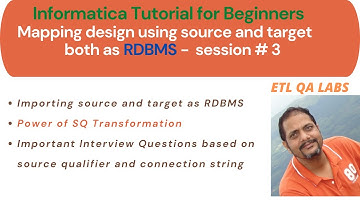 Informatica | Import source as RDBMS and power of Source Qualifier | Informatica Tutorial session #3