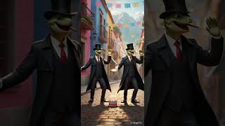 Gentleman Lizard Birthday Whiplash Dance 🦎🎩 Pure Dopamine Boost | #Shorts #ai #funny #dance