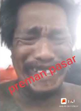 Preman pasar .akhir nya takut juga