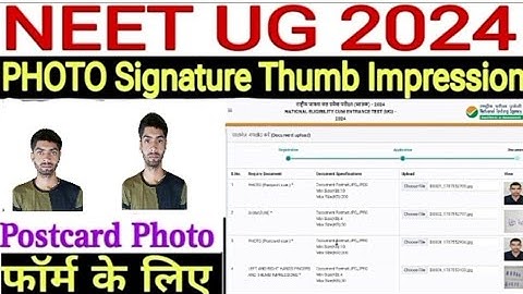 NEET UG 2024 form photo upload ] NEET UG 2024 Documents resize||NEET UG sign resize Thumb impression