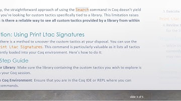 Discovering Custom Tactics in Coq Libraries