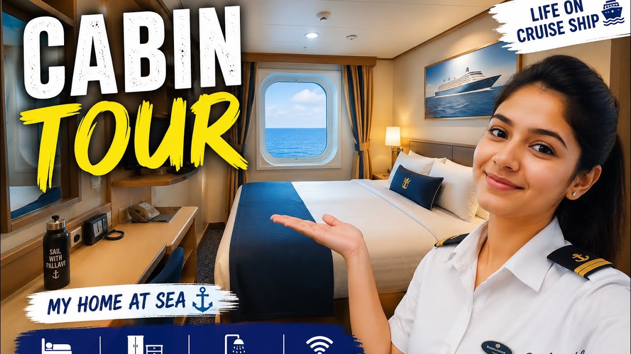 🏡 Welcome to my cruise ship cabin! My cabin tour….