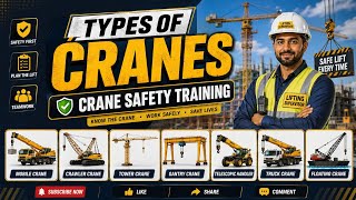 Types of Cranes Explained in Hindi | Crane Safety Training, Lifting Supervisor Guide, HSE Interview 