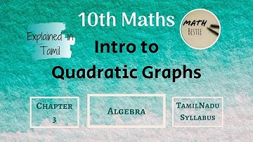 TN 10th Maths | Ex 3.15 (Quadratic Graphs) | TN Samacheer New Syllabus | #tn10th