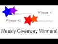 Weekly Giveaway Winners! - Plus apology and absence info