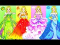 Diy paper dolls  crafts  fire water air and earth girl  barbie transformation handmade