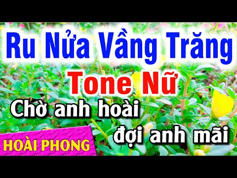 Karaoke Ru Nửa Vầng Trăng Tone Nữ (C#m) Nhạc Sống Dể Hát | Hoài Phong Organ