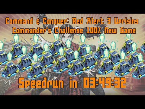 Red Alert 3 Uprising - Commander's Challenge 100% Speedrun in 03:49:32 IGT (4:03:47 RTA)