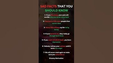 SAD FACTS THAT YOU SHOULD KNOW #psycholgyfacts #sadfeeling #sad #quotes #shortvideo #trending #viral