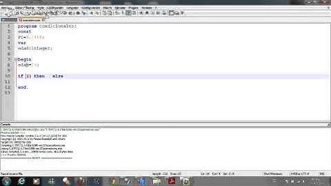 Pascal Tutorial 4 -  Condicional IF
