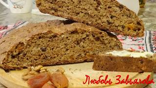 Содовый хлеб с курагой и грецким орехом-без дрожжей, без замеса -очень быстро!/Bread on soda Содовый хлеб с курагой и грецким орехом-без дрожжей, без замеса -очень быстро!/Bread on soda