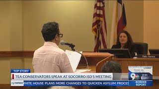 Socorro ISD Board Meeting with arrested members and TEA