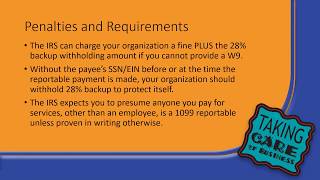 Form 1099 and form W9 overview for Sechler CPA Clients