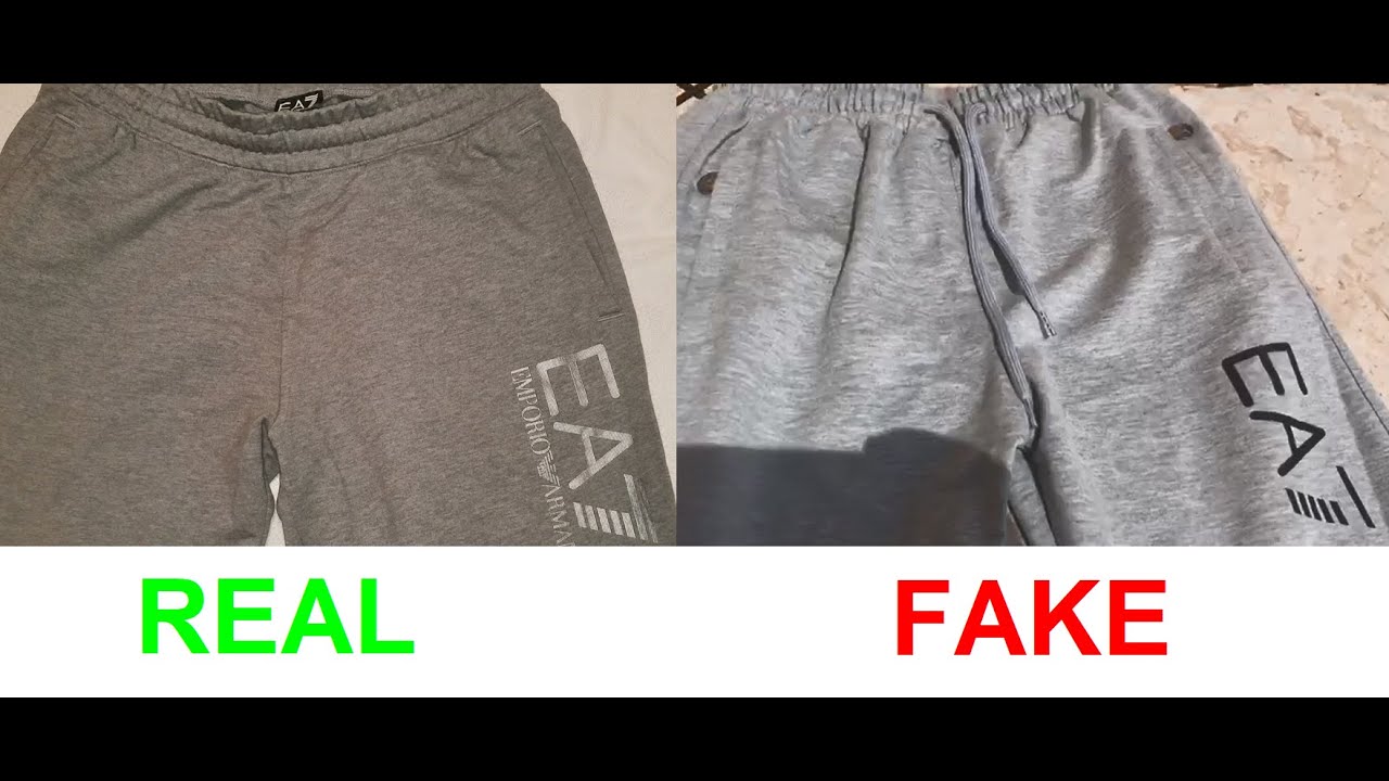 Real vs. fake Emporio Armani 7 sweat 
