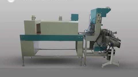 AUTOMATIC CARTOON COLLATING AND SHRINK WRAP MACHINE