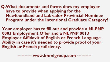 What documents and forms does my employer have to provide for the NLPNP under the IGC?