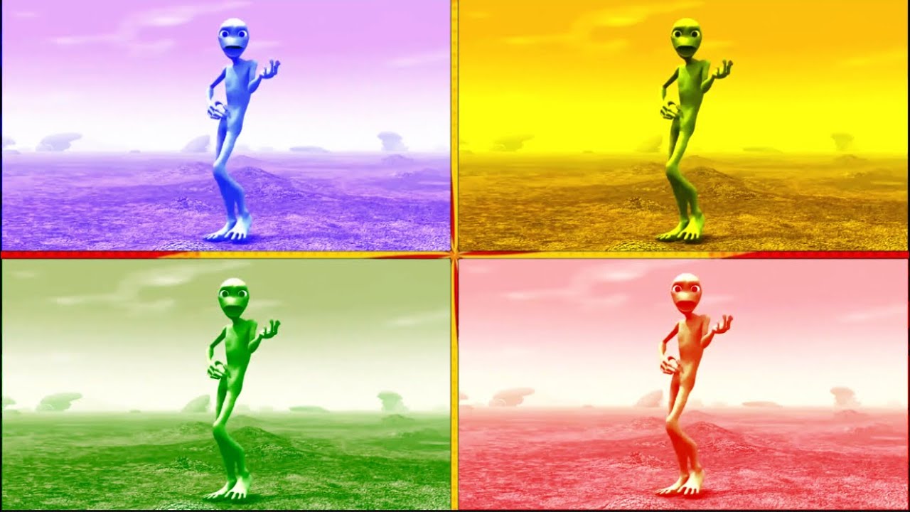 Alien Green Lizard Dance Dame tu cosuto Funny Comedy Baby colors song 
