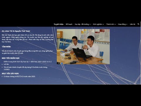 Hướng dẫn thiết kế trang Tự giới thiệu của E-Portfolio