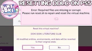 Resetting Doki Doki Literature Club Plus VM on the Playstation 5